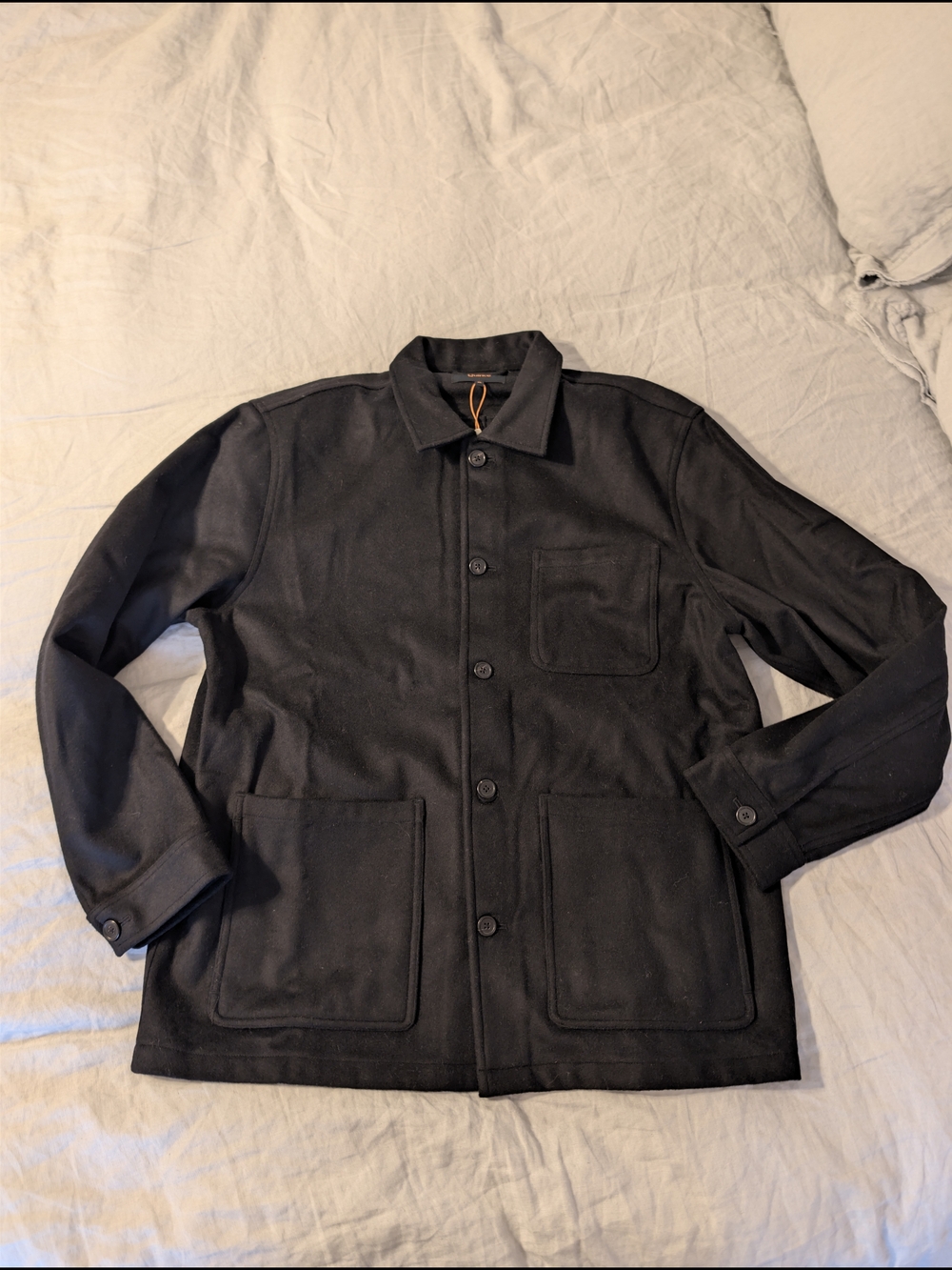 Mens Quince Italian Wool Chore Jacket NWT Black XL